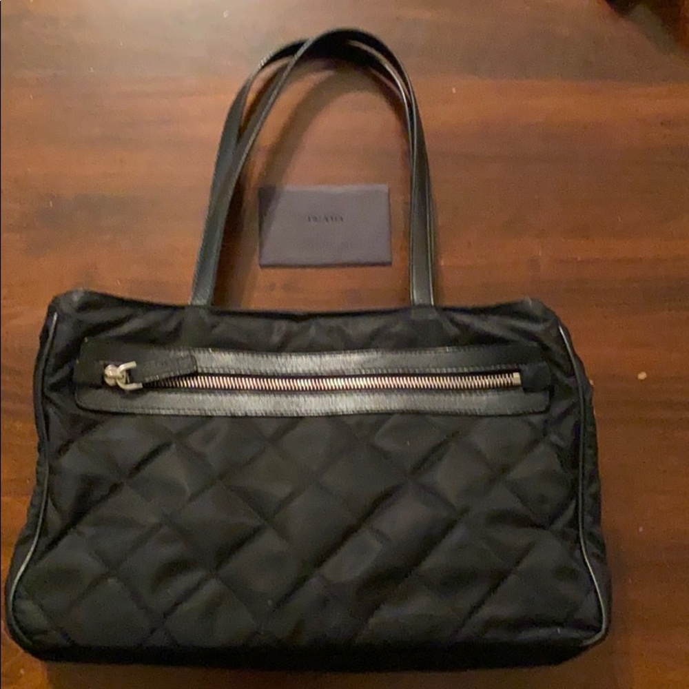 Prada Quilted Nylon Tote Bag